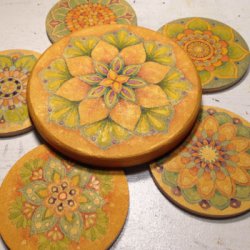 Golden Mandalas by Decorative, Floral, Whimsical